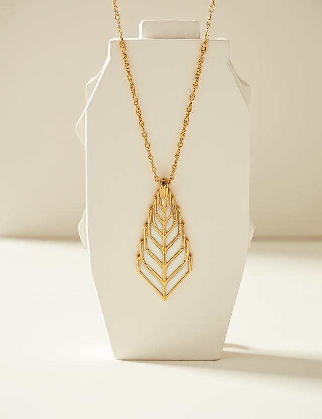 Collana geometrica pendente smaltata